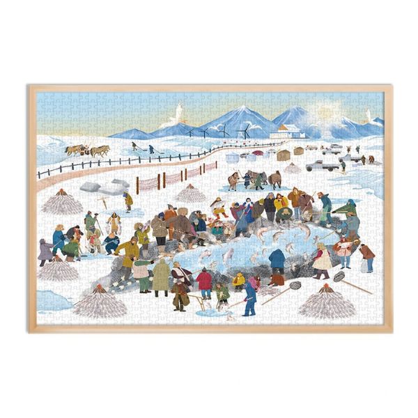 Chagan Lake Winter Fishing Jigsaw Puzzle