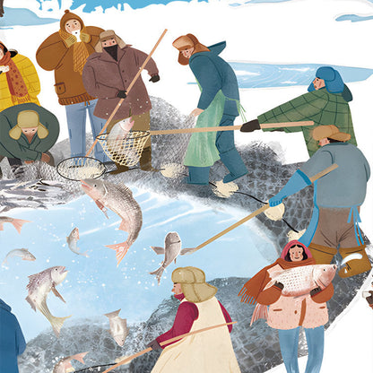 Chagan Lake Winter Fishing Jigsaw Puzzle