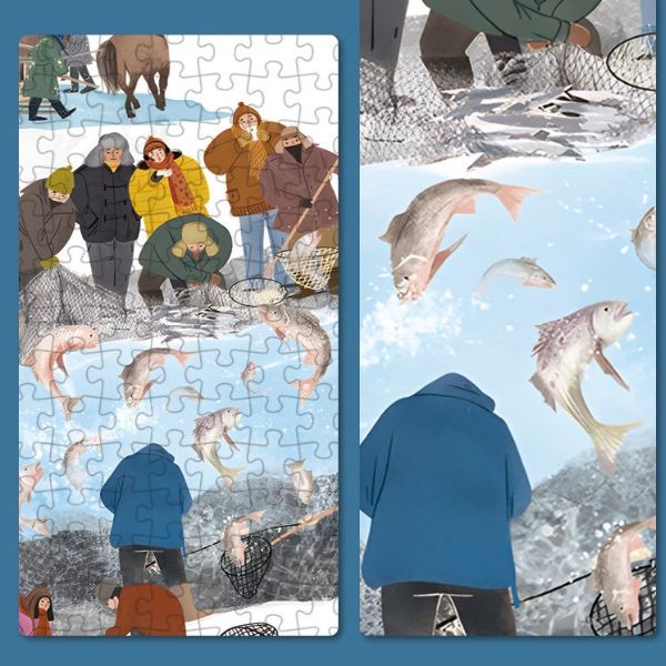 Chagan Lake Winter Fishing Jigsaw Puzzle