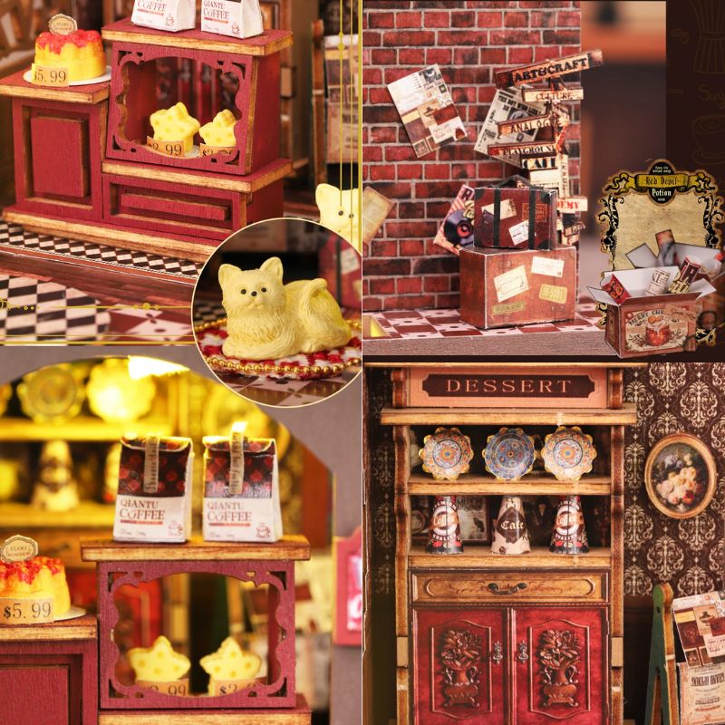 Letter Coffee DIY Miniature House Kit